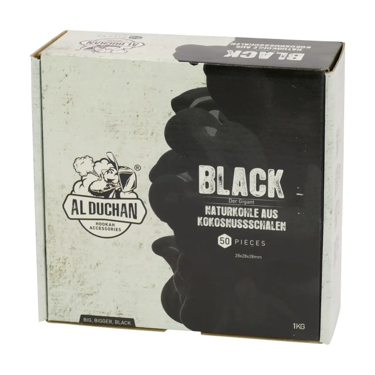 Al Duchan Shisha Kohle Black - 28mm - 1 kg