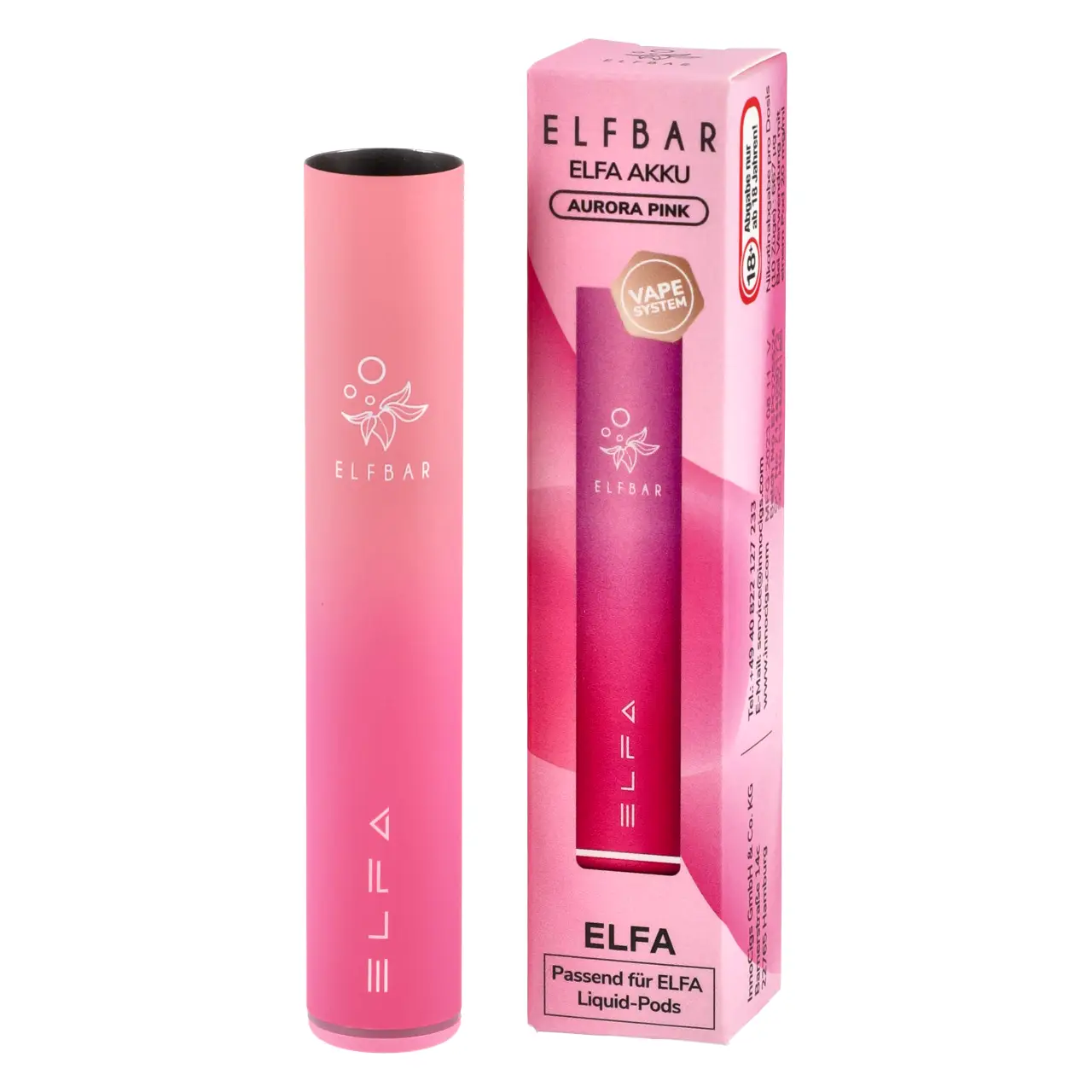 Elfbar ELFA Akku Farbe Aurora Pink - passend für ELFA Pods