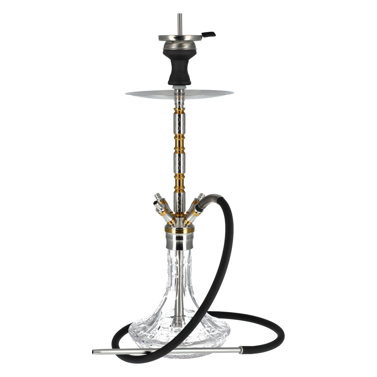 Alligator Master Edelstahl Shisha Gold/Silber, 62 cm