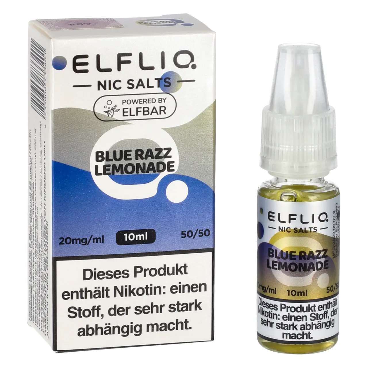 Blue Razz Lemonade - Elfliq by Elfbar Nikotinsalz Liquid für Mehrweg Vape - 10ml