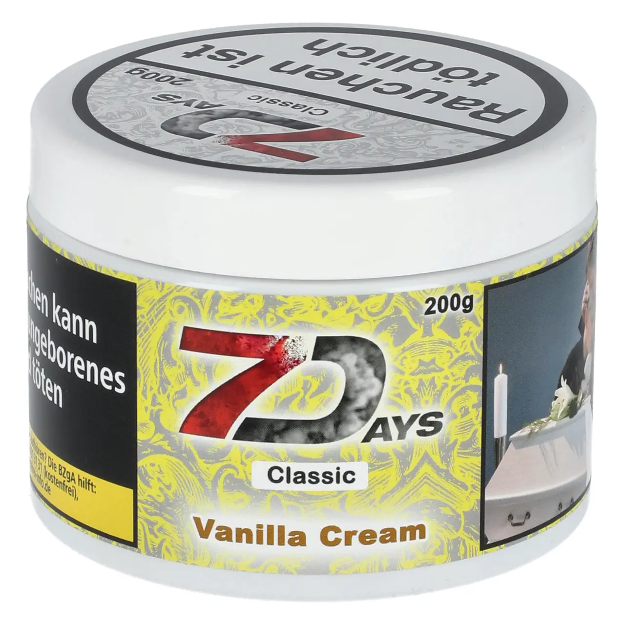 7 Days Classic Vanilla Cream Shisha Tabak 200g Dose