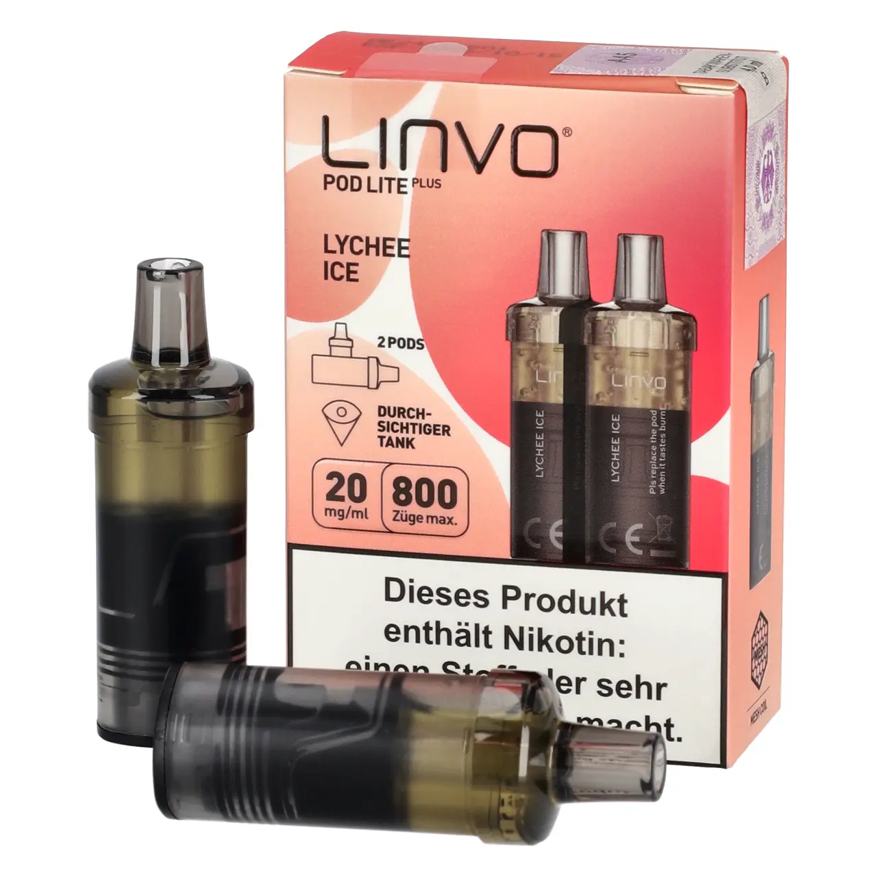 Lychee Ice - Linvo Pod Lite Plus Prefilled Pod - 2er Packung