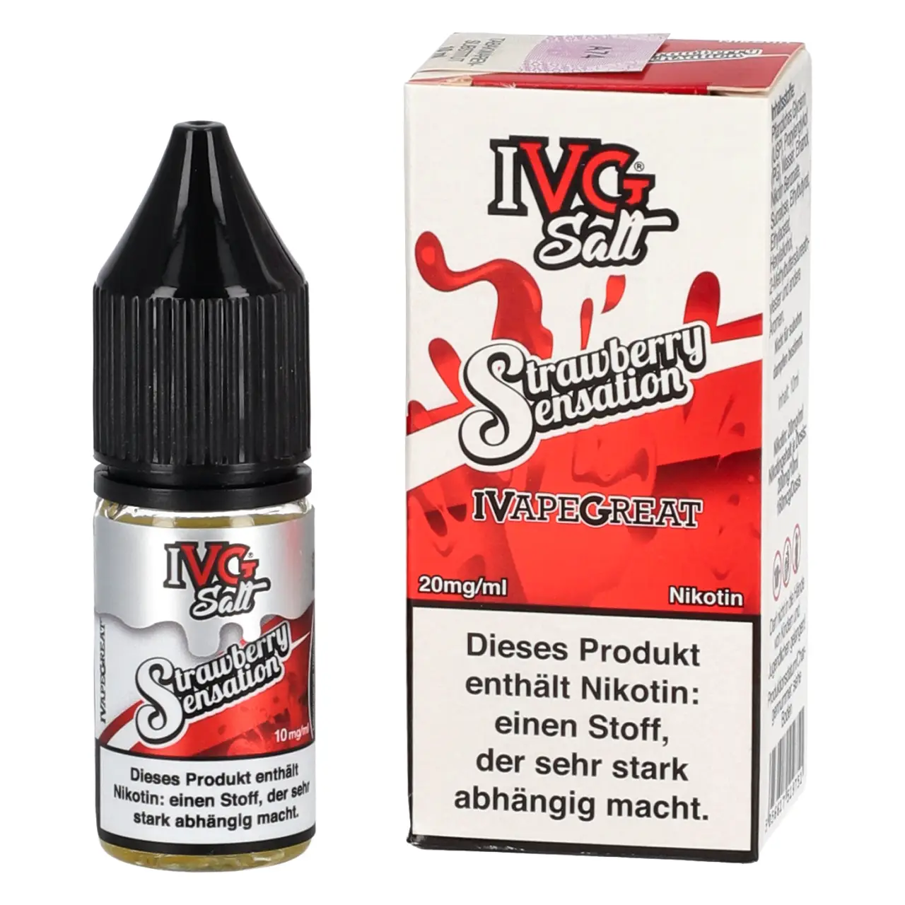 IVG Salt Strawberry Sensation - Nikotinsalz Liquid in der 10ml Flasche