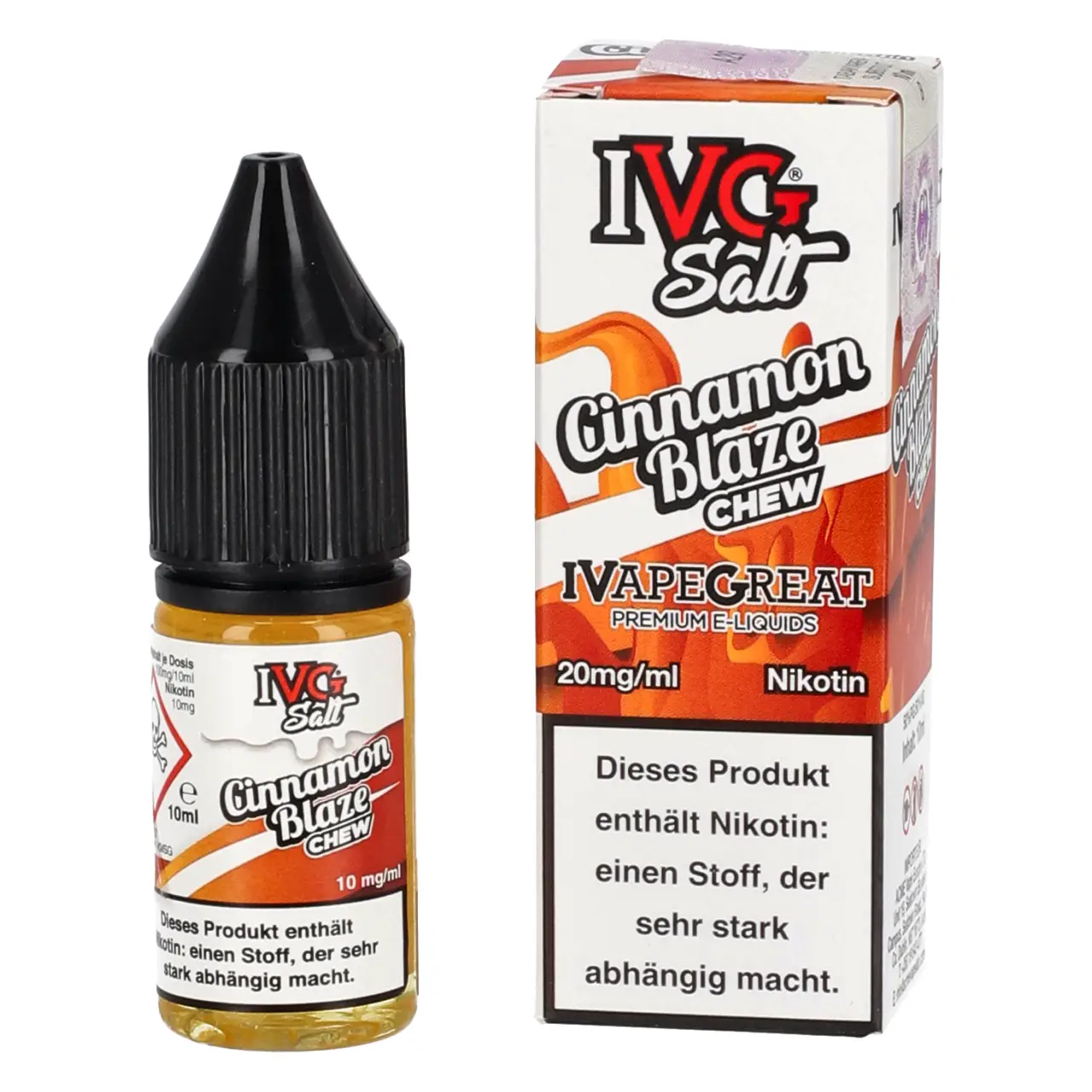 IVG Salt Cinnamon Blaze Chew - Nikotinsalz Liquid in der 10ml Flasche