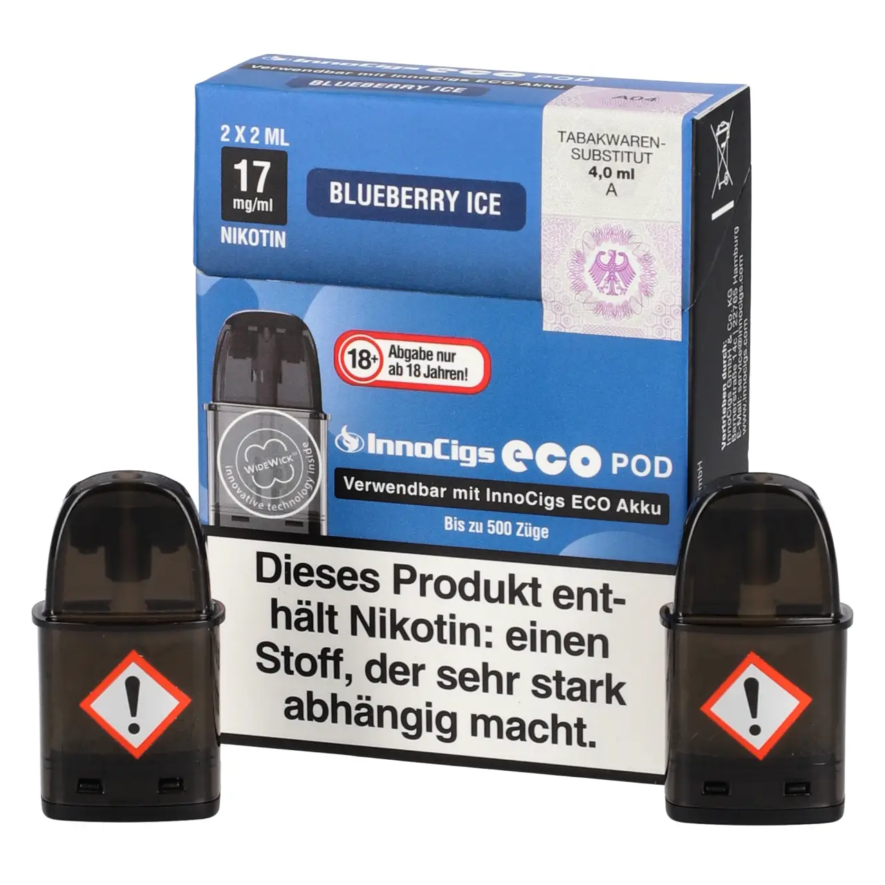 Blueberry Ice - Innocigs Eco Pod befüllt mit 2ml Liquid - für ECO Akku - 2er Packung