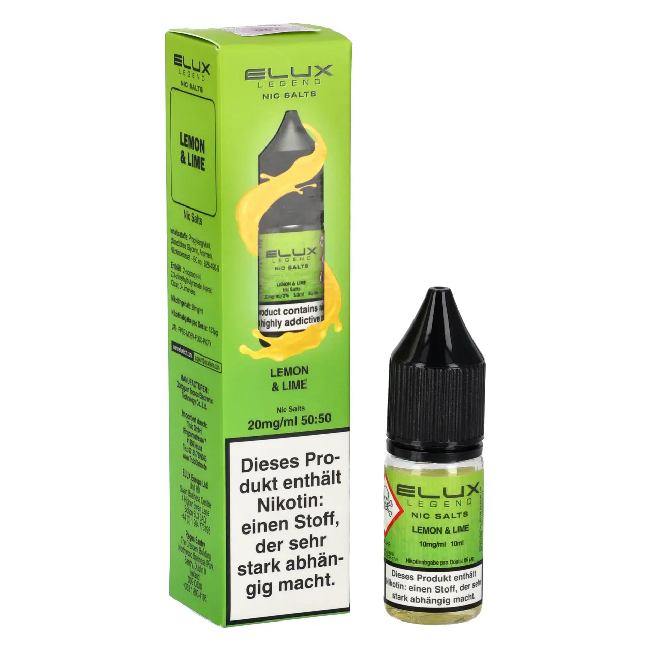 Elux Legend Lemon & Lime - Zitrone Limette - Nikotinsalz Liquid 10ml