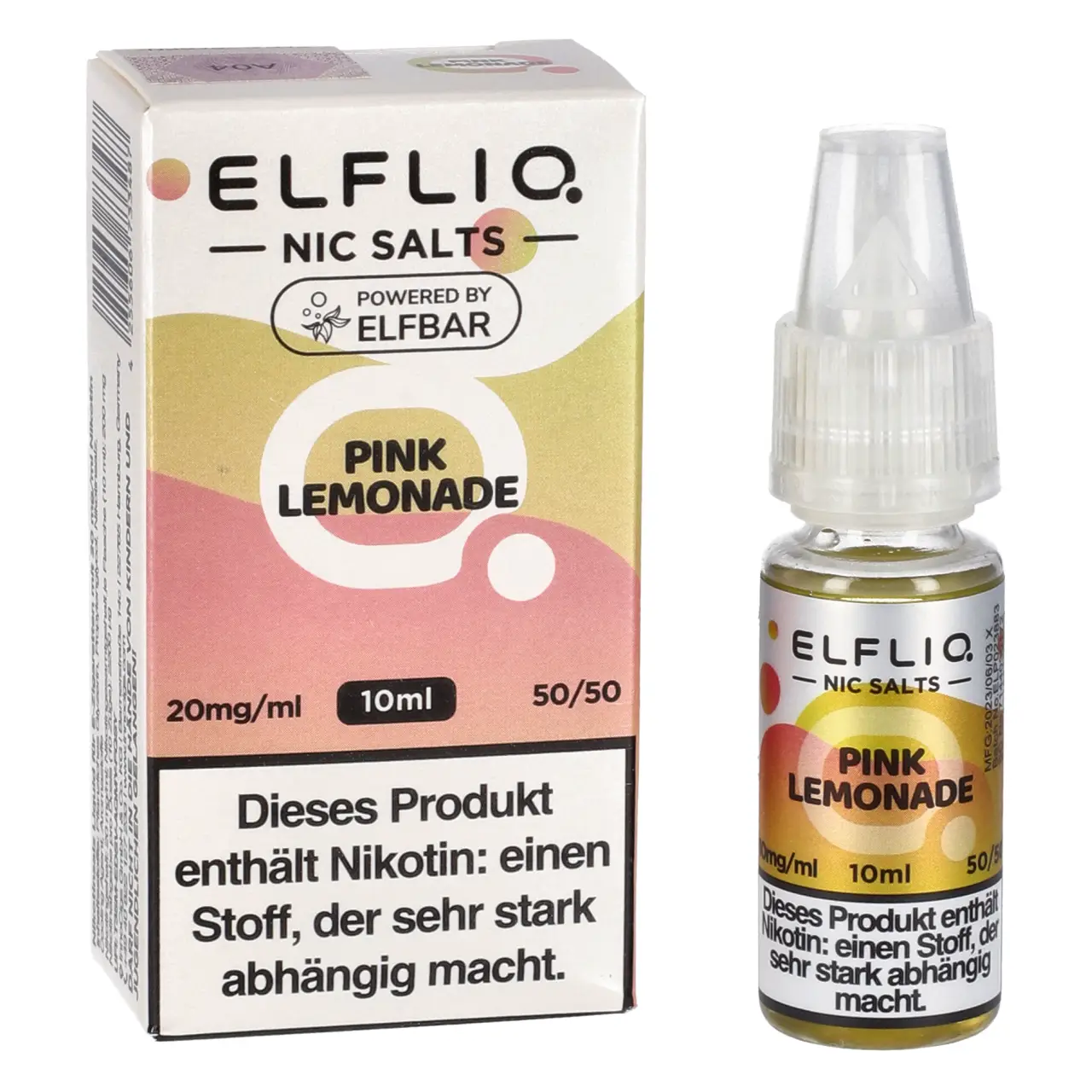 Pink Lemonade - Elfliq by Elfbar Nikotinsalz Liquid für Mehrweg Vape - 10ml