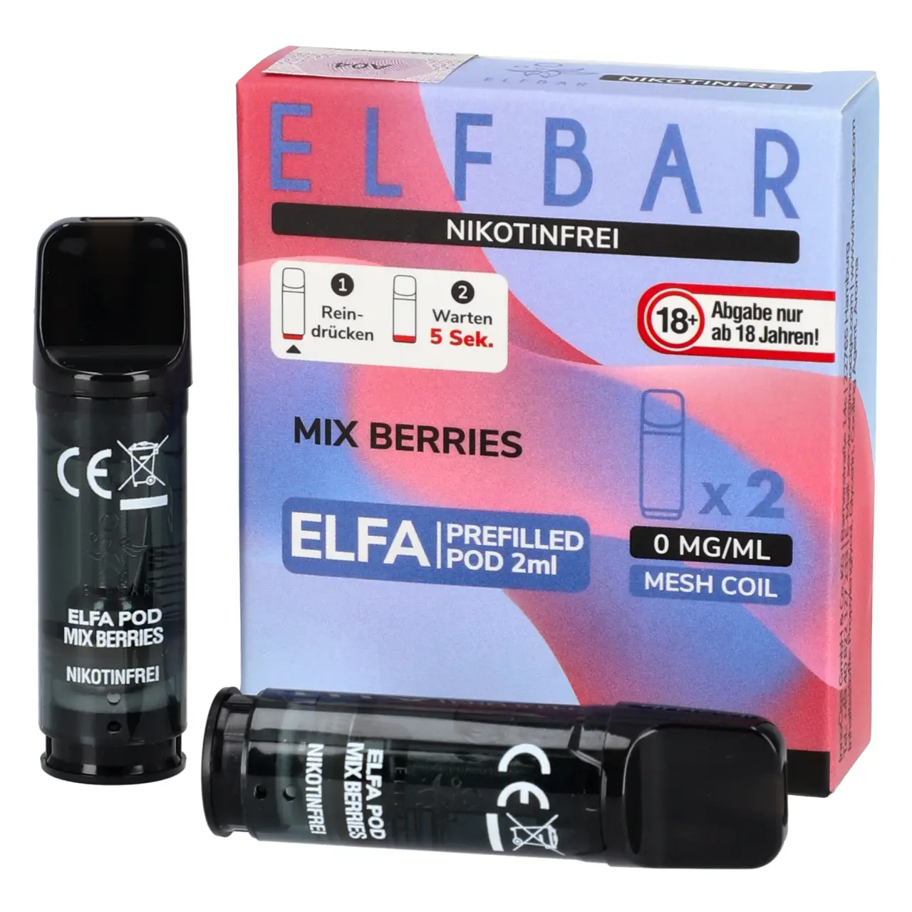 Nikotinfreie Elfbar ELFA Pods Mix Berries