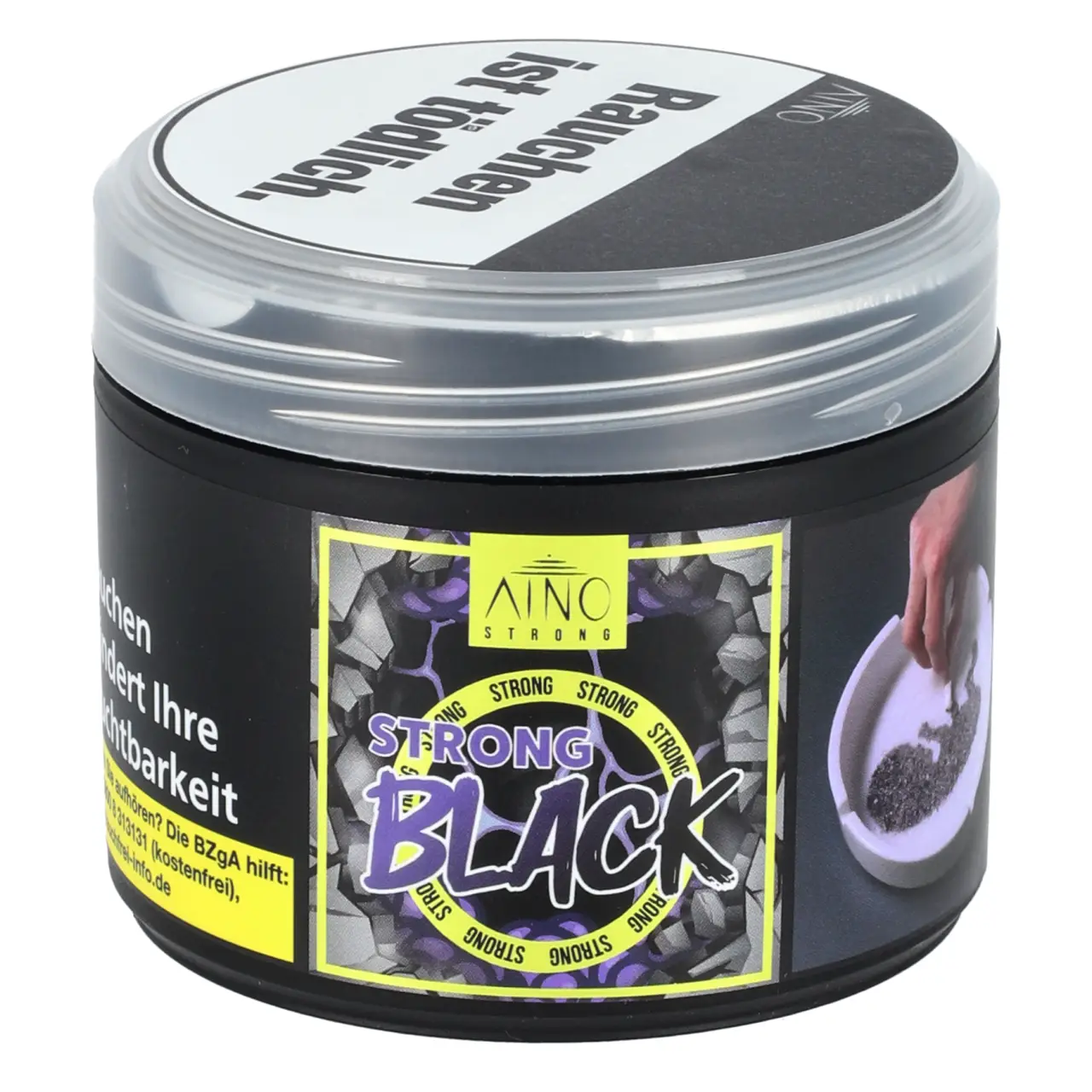 Aino Strong Darkblend Shisha Tabak Black in der 200g Dose