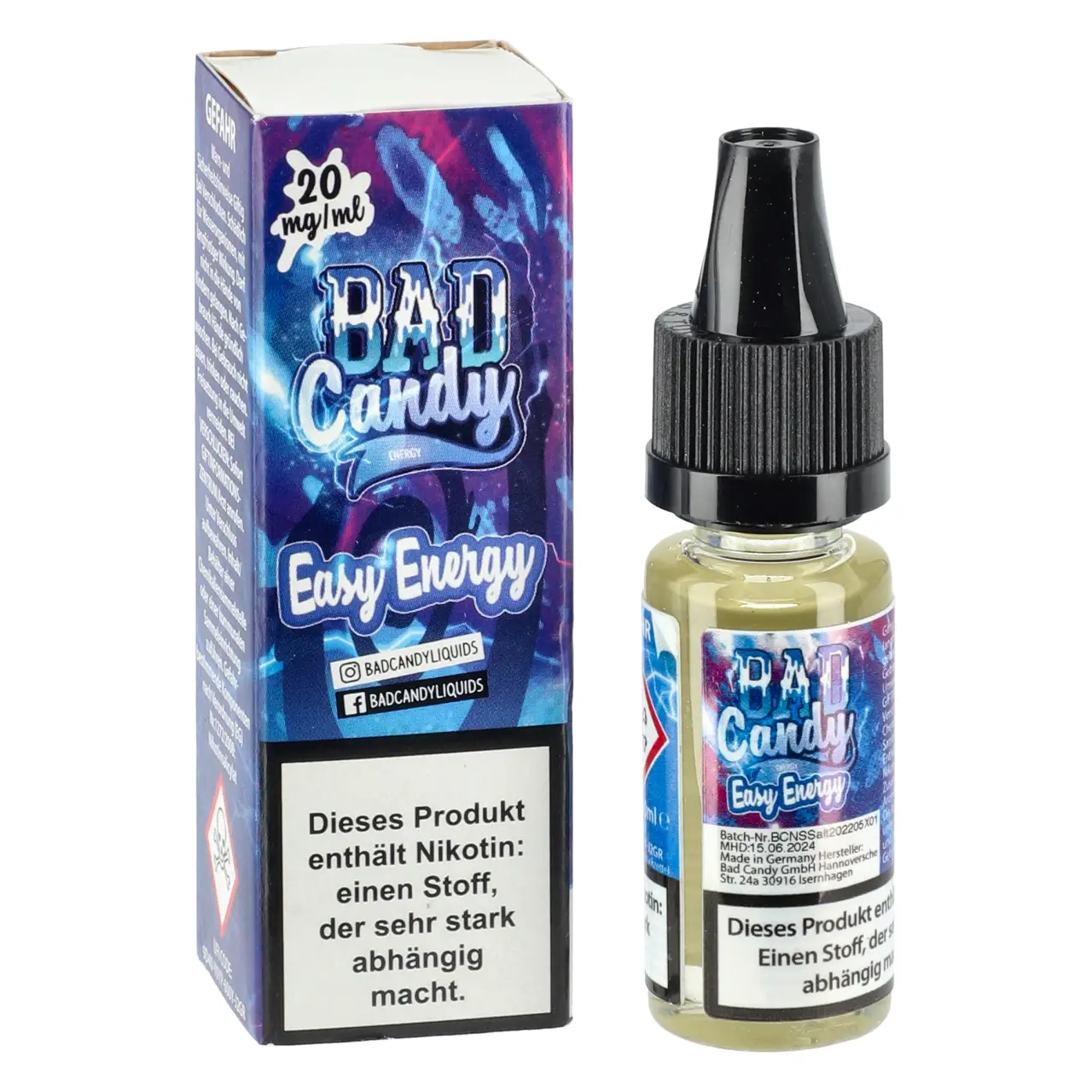 Easy Energy - Bad Candy Vape Nikotinsalz Liquid für Mehrweg Vape - 10ml