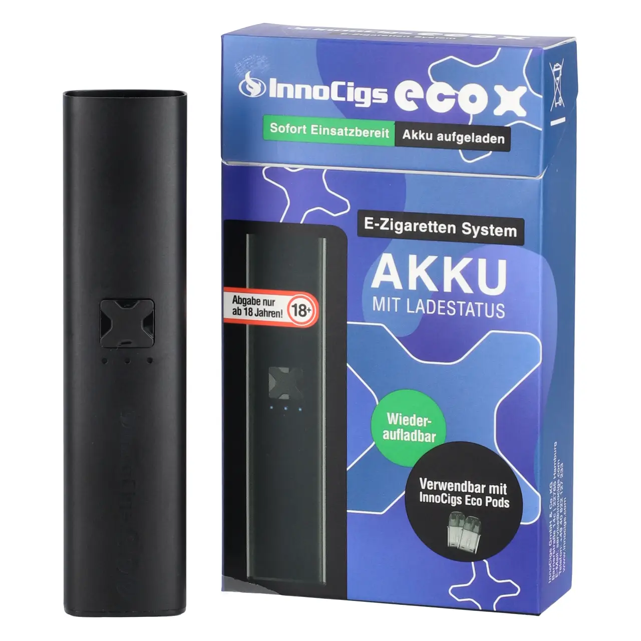 Innocigs ECO X Akku - E-Zigaretten System - mit Ladestatus