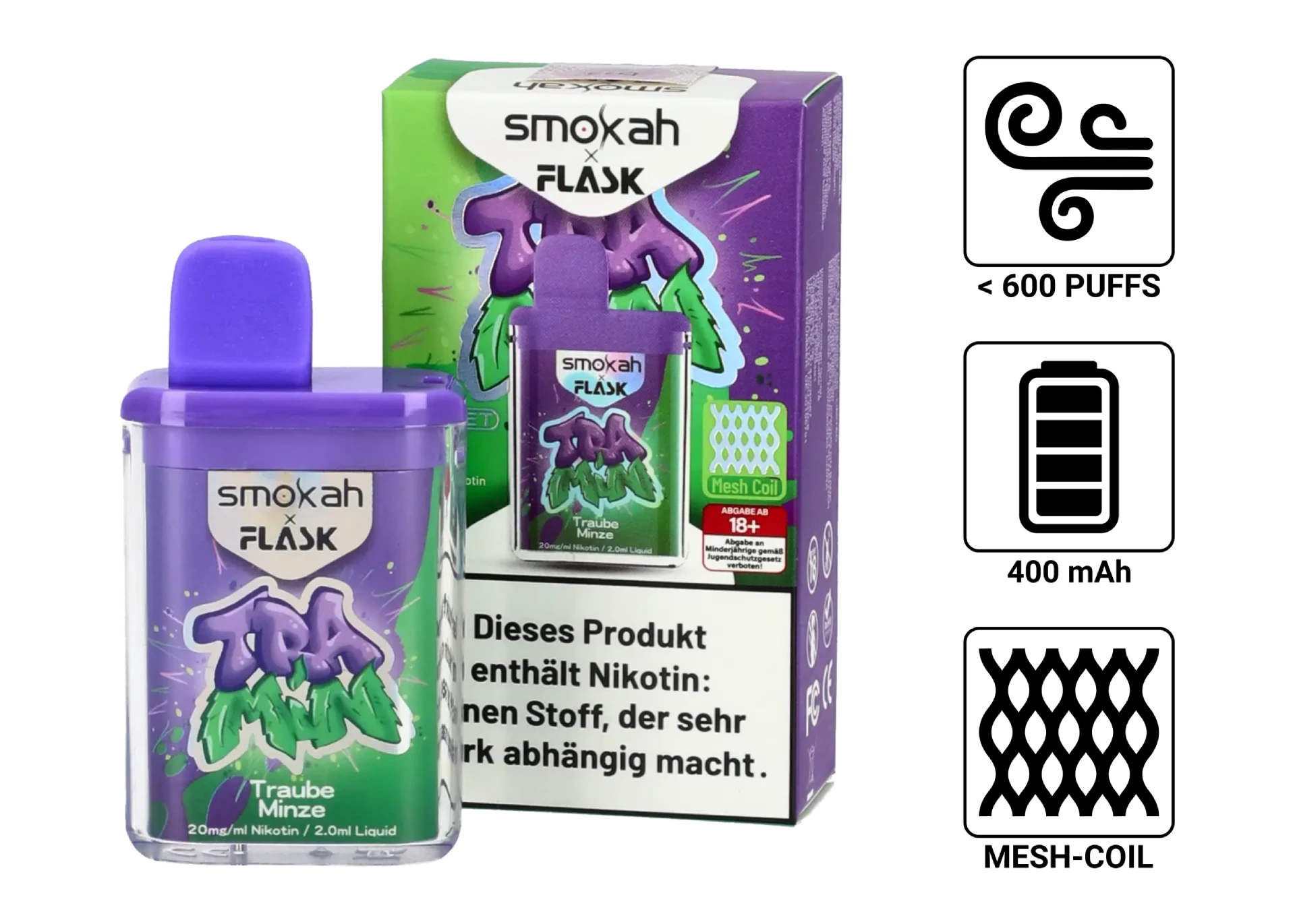 E Shisha Smokah Pocket TraMin