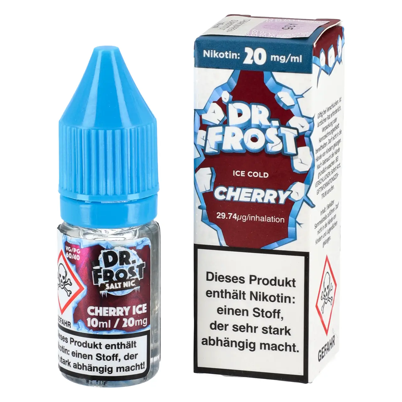 Ice Cold Cherry - Dr. Frost Nikotinsalz Liquid für Mehrweg Vape - 10ml