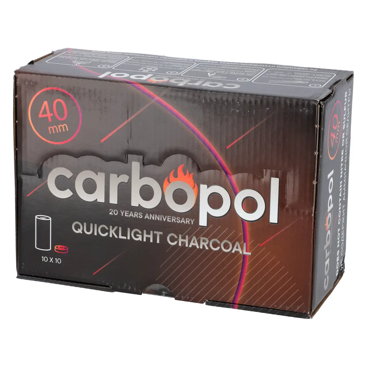 Carbopol Shisha Kohle Schnellzünder - 40mm - Karton