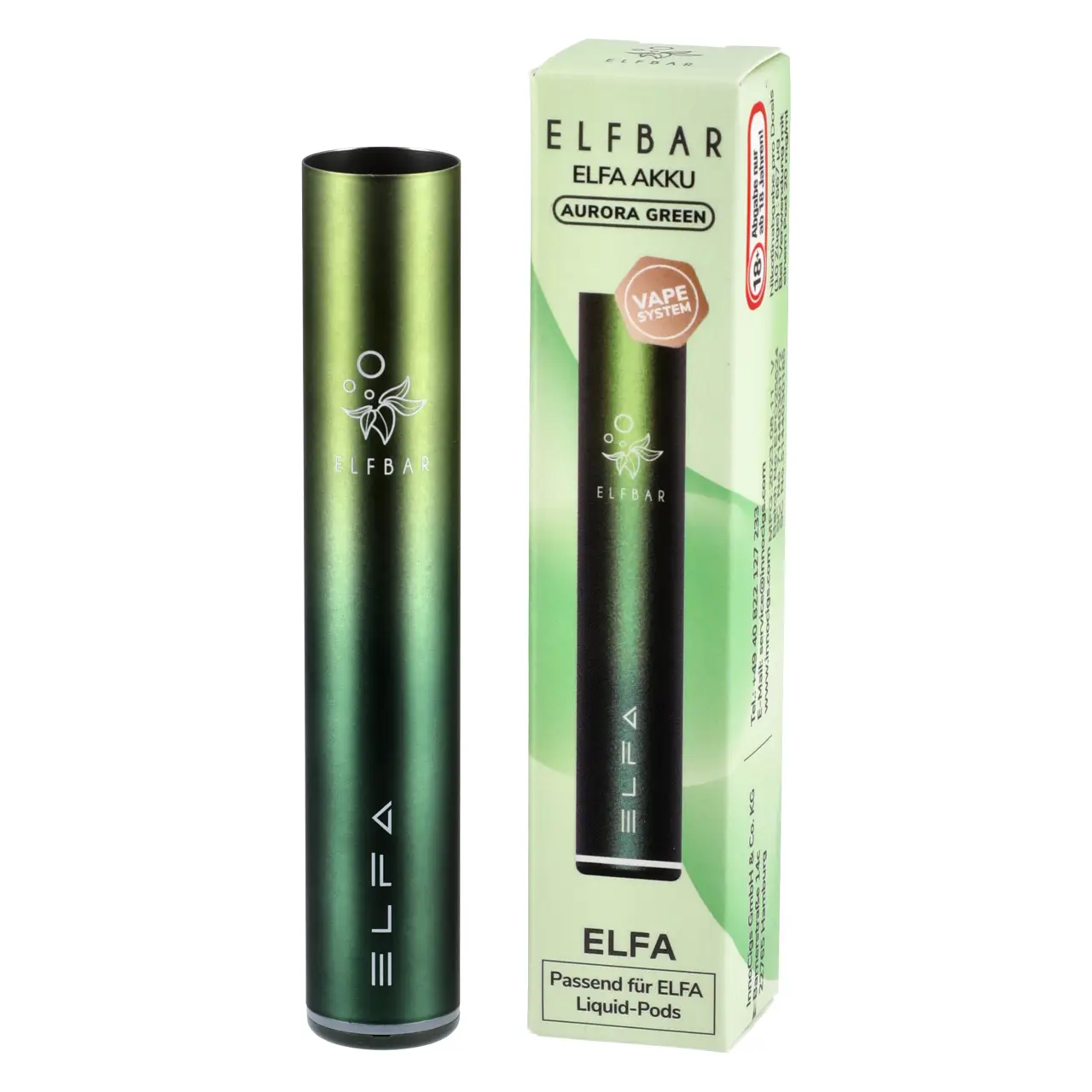 Elfbar ELFA Akku Farbe Aurora Green - passend für ELFA Pods