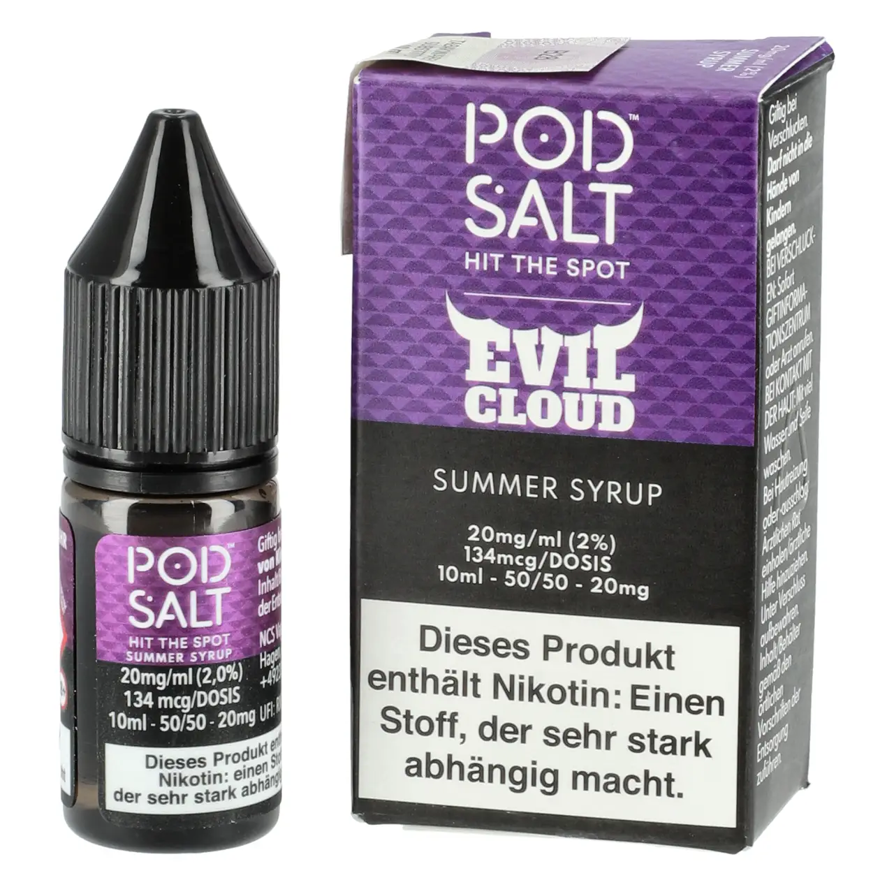 Evil Cloud - Summer Syrup - Pod Salt Fusion Nikotinsalz Liquid 10ml
