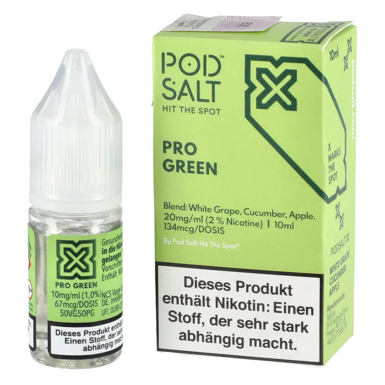 Pro Green - Pod Salt X Nikotinsalz Liquid Flasche 10ml