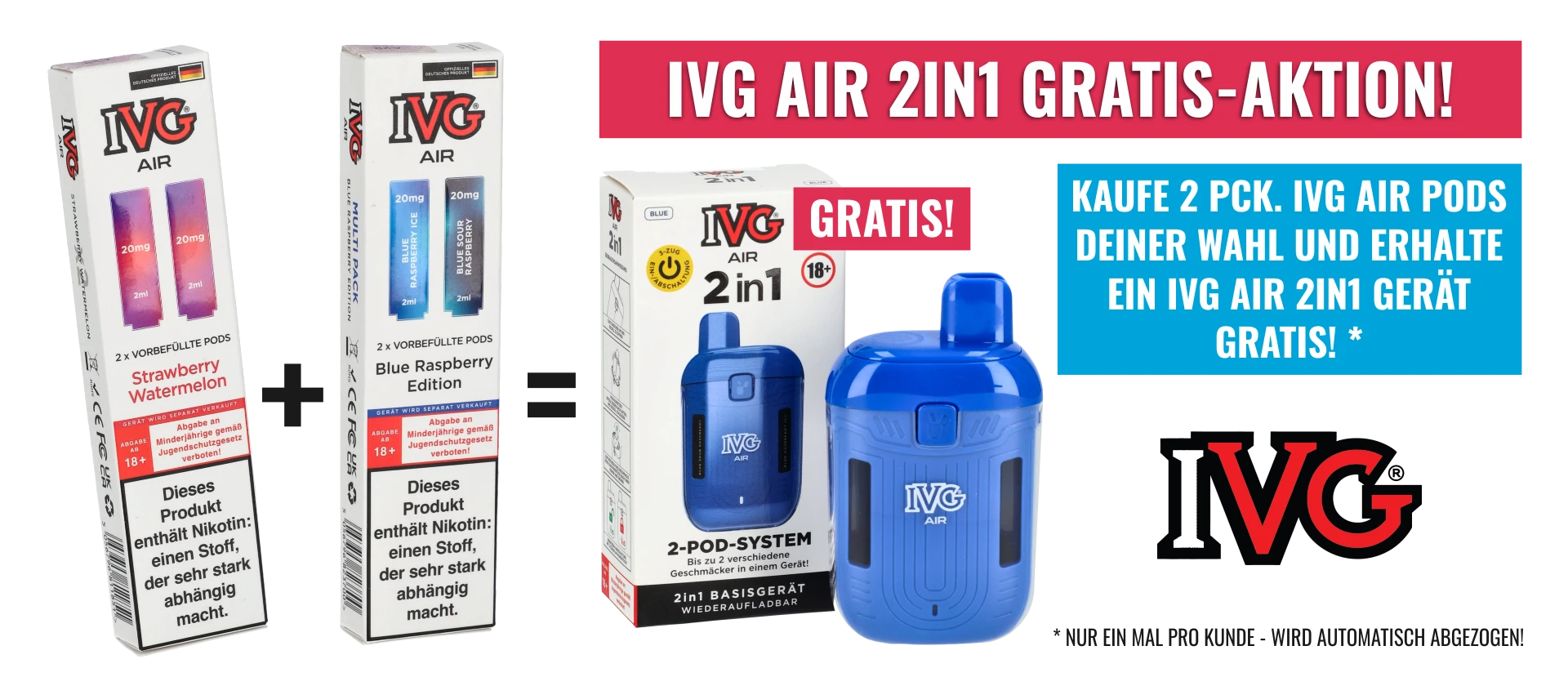 IVG Air 2in1 Pod System Gratis Aktion Blubber-Oase