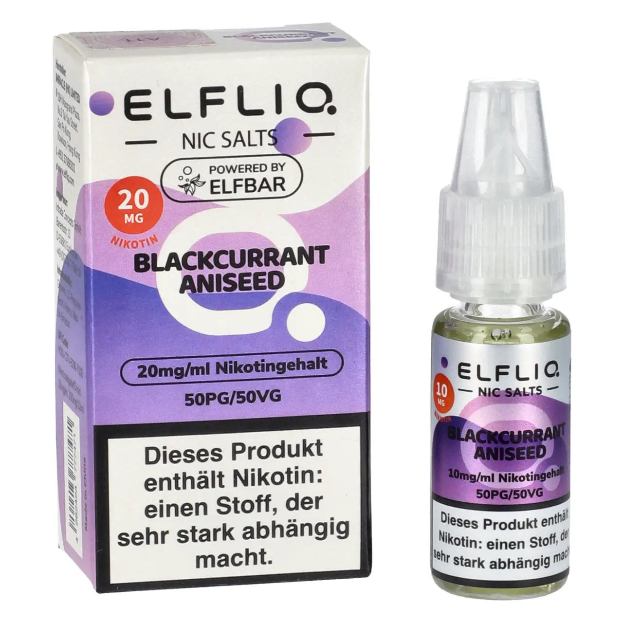 Blackcurrant Aniseed - Elfliq by Elfbar Nikotinsalz Liquid für Mehrweg Vape - 10ml