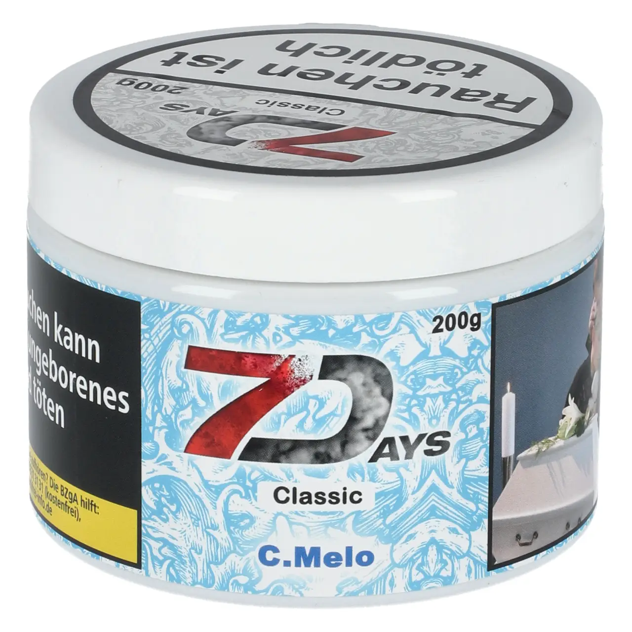 7 Days Classic C.Melo Shisha Tabak 200g Dose