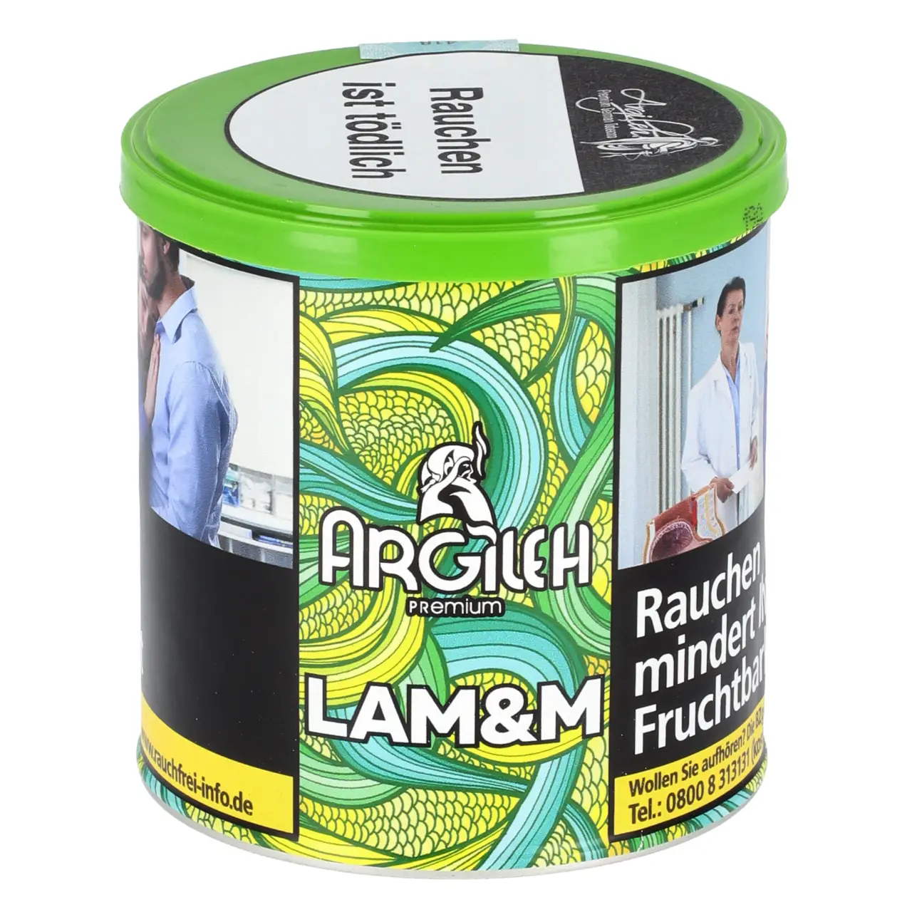 Argileh LAM&M Shisha Tabak mit Zitrone Minze Geschmack in der 200g Dose