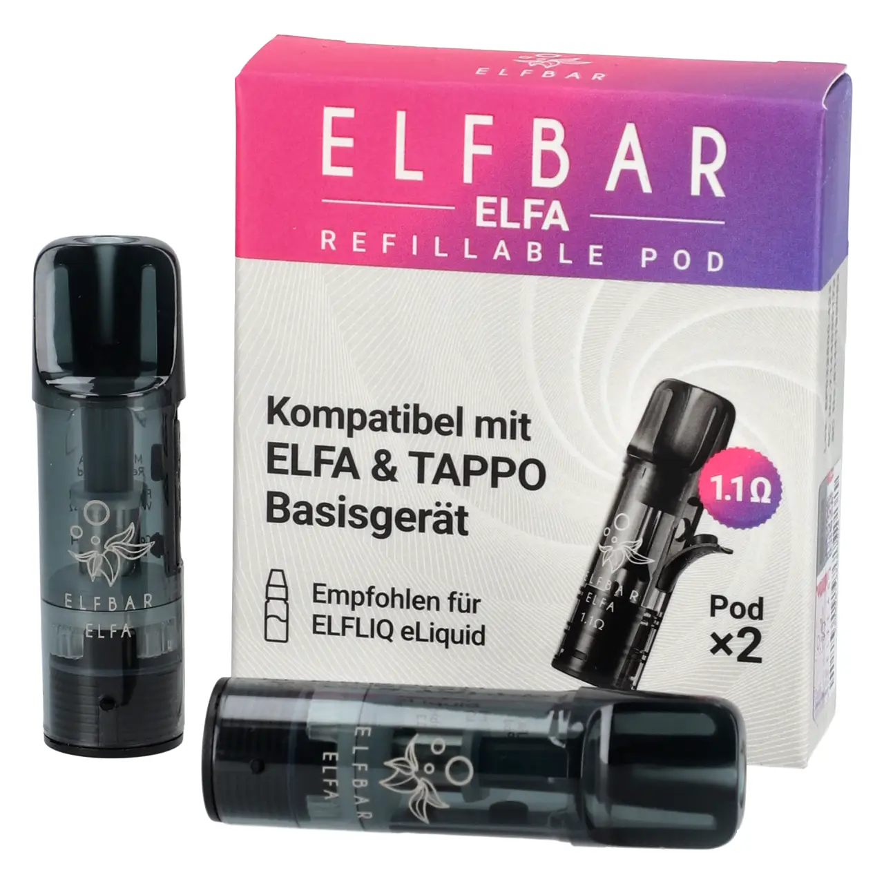 Elfbar Elfa Refillable Pod 1,1 Ohm ELFA & Tappo kompatibel