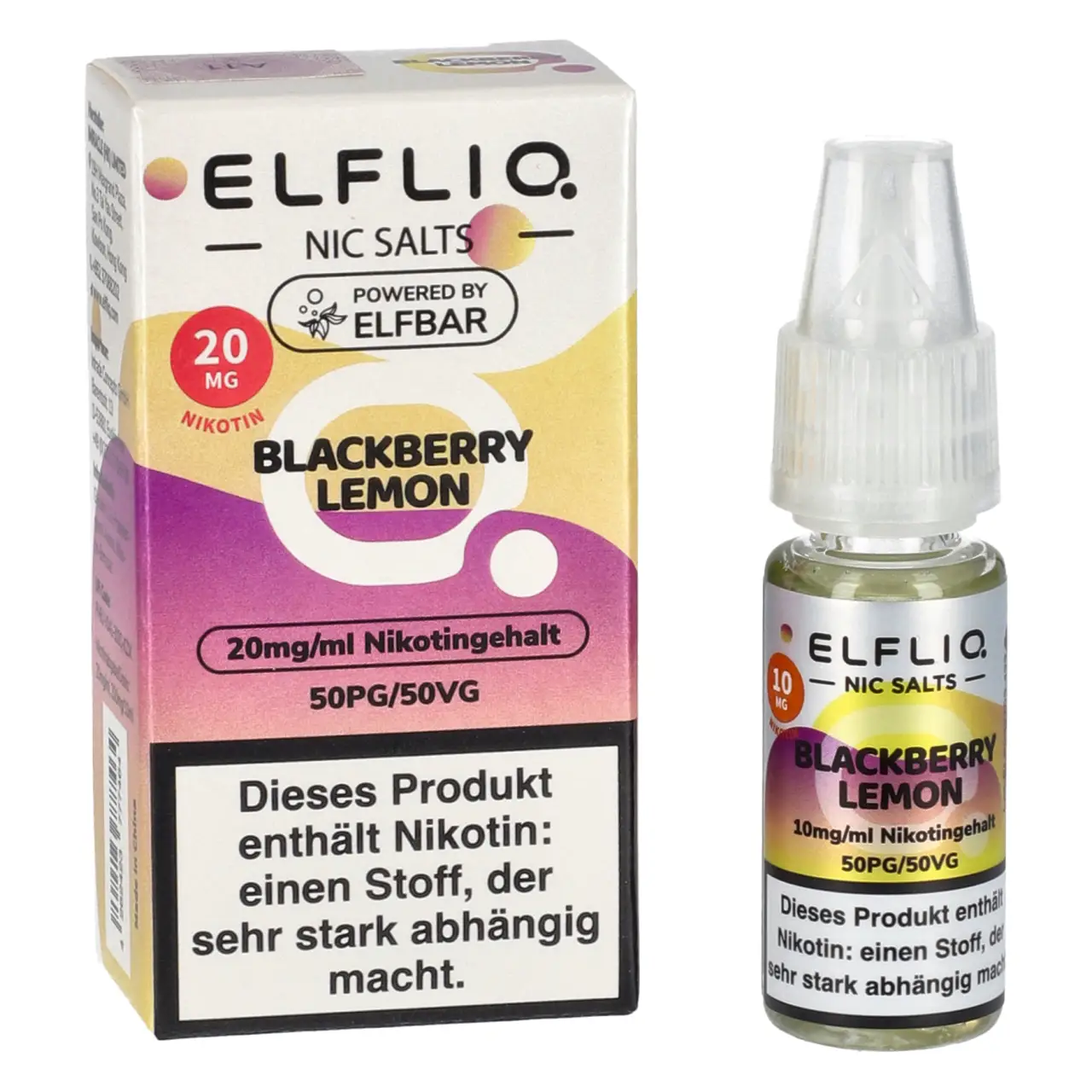 Blackberry Lemon - Elfliq by Elfbar Nikotinsalz Liquid für Mehrweg Vape - 10ml