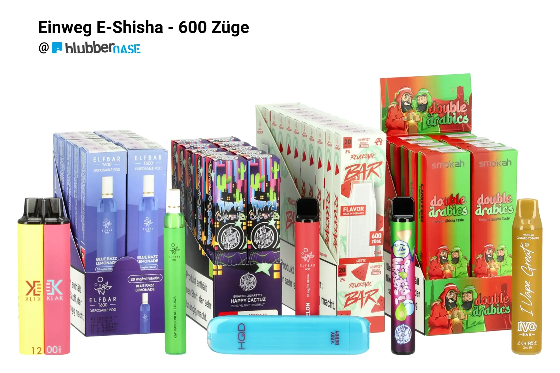 Einweg E-Shisha mit 600 Zügen