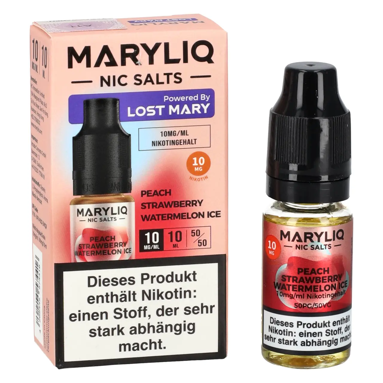 Maryliq Peach Strawberry Watermelon Ice Nikotinsalz Liquid 10ml