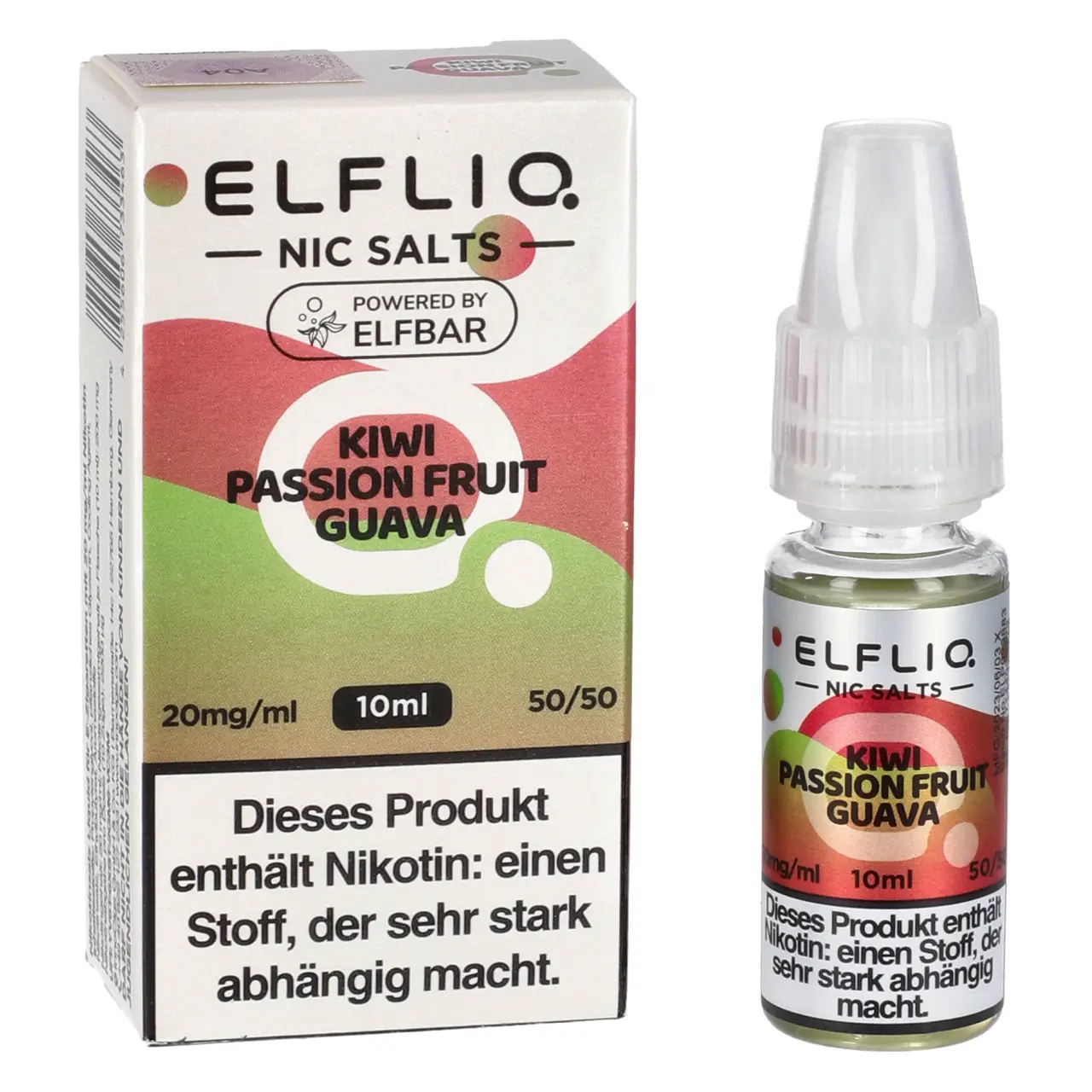 Kiwi Passion Fruit Guava - Elfliq by Elfbar Nikotinsalz Liquid für Mehrweg Vape - 10ml