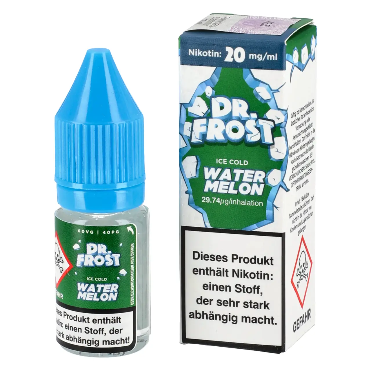 Ice Cold Watermelon - Dr. Frost Nikotinsalz Liquid für Mehrweg Vape - 10ml