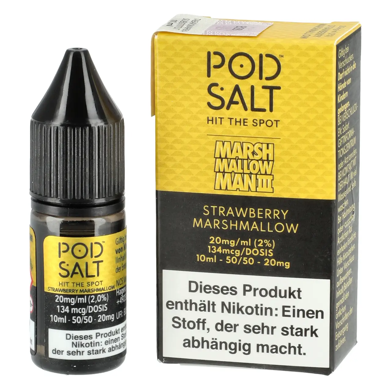 Marshmallowman Man - Strawberry MarshmallowPod Salt Fusion Nikotinsalz Liquid 10ml