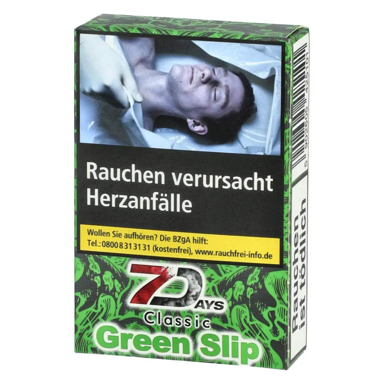 7 Days Classic Shisha Tabak Green Slip - Minze - 25g